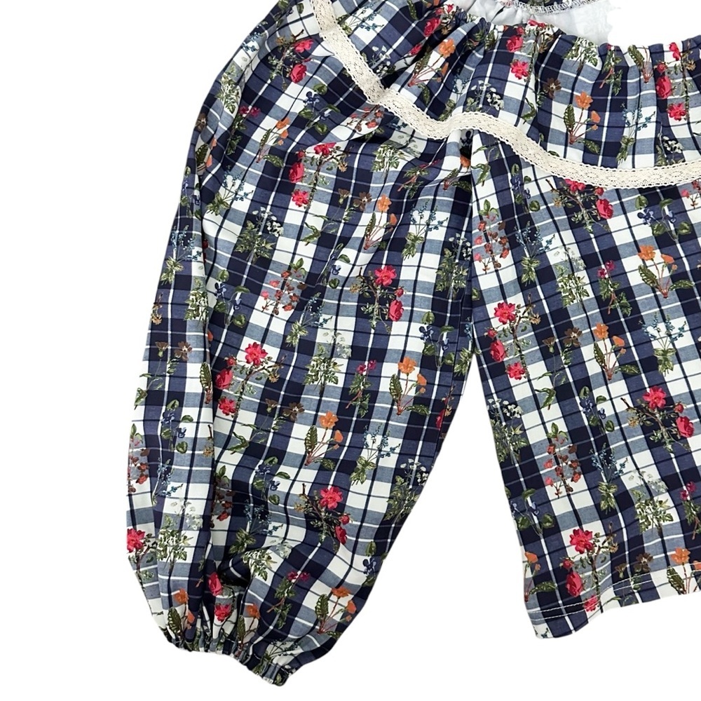 NWT Smith & Quinn Matilda Top in Garderner’s Blue Plaid Size S - Picture 8 of 13